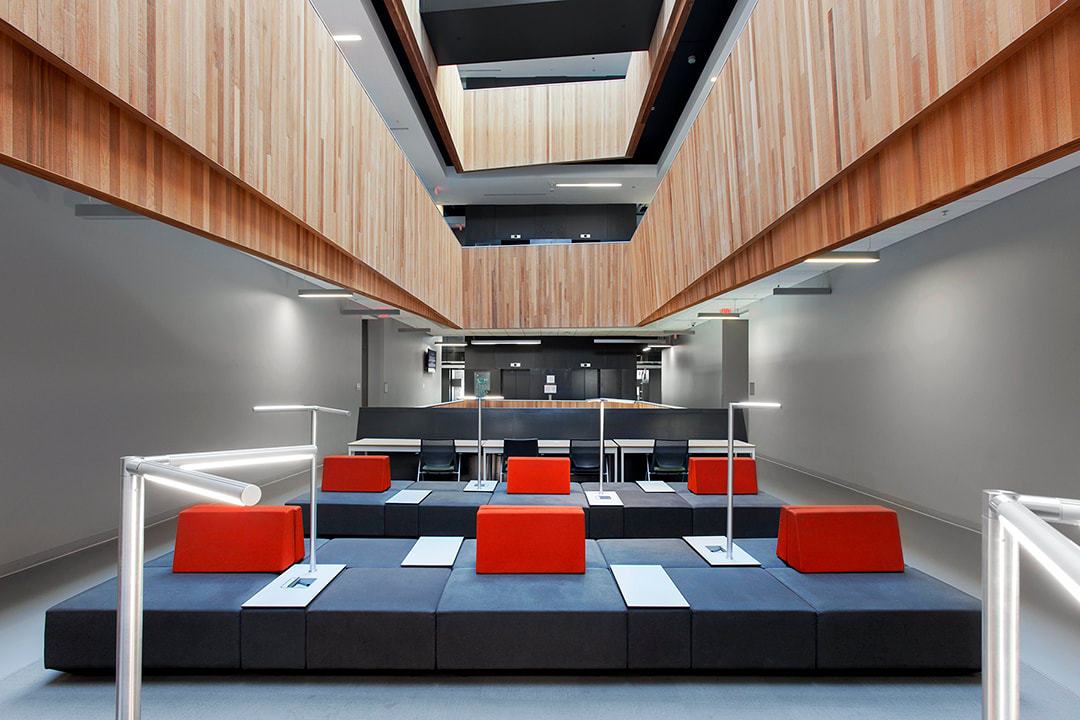faculty of pharmaceutical sciences student lounge at university of british columbia in vancouver by saucier + perrotte architectes and hcma, krista jahnke photography