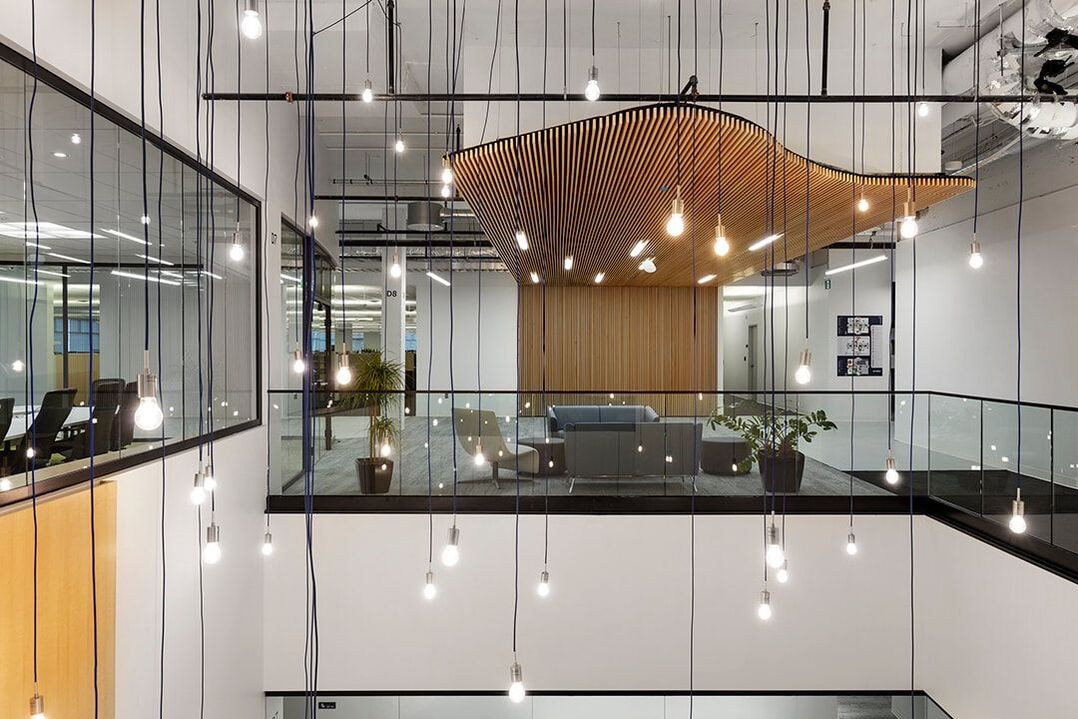 mitel office renovation in ottawa by csv architects, lighting design by flux lighting, krista jahnke photography